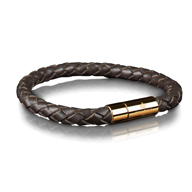 Leather Bracelet - Thin & Gold