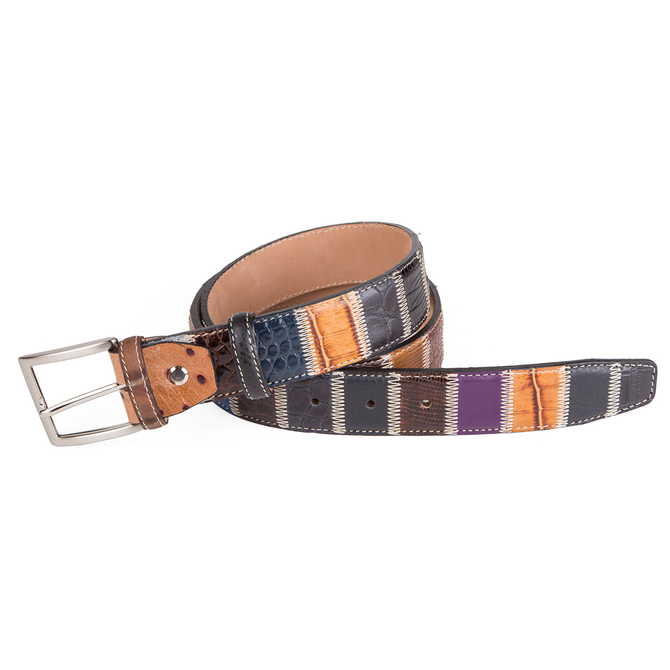 Luxury Multi Leather Patchwork Belt