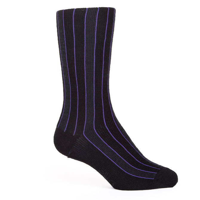 Vertical Stripe Wool Mix Socks