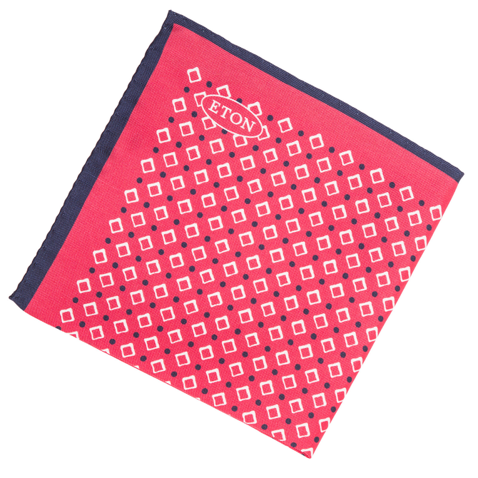 Squares & Dots Silk Pocket Square