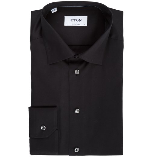 Contemporary Fit Luxury Cotton Twill Dress Shirt-back in stock-Fifth Avenue Menswear