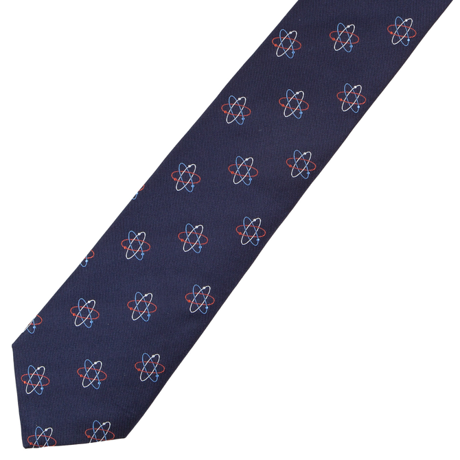 Luxury Silk Atoms Pattern Tie