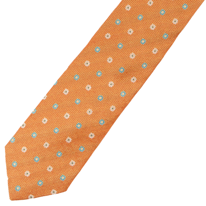 Luxe Daisy Pattern Silk Tie