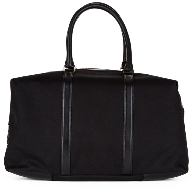 Luxury Canvas & Leather Holdall Bag