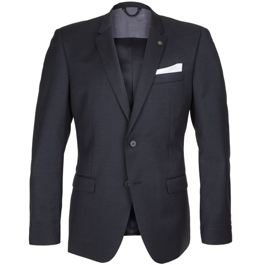 Anchor Charcoal Wool Suit Jacket-essentials-Fifth Avenue Menswear