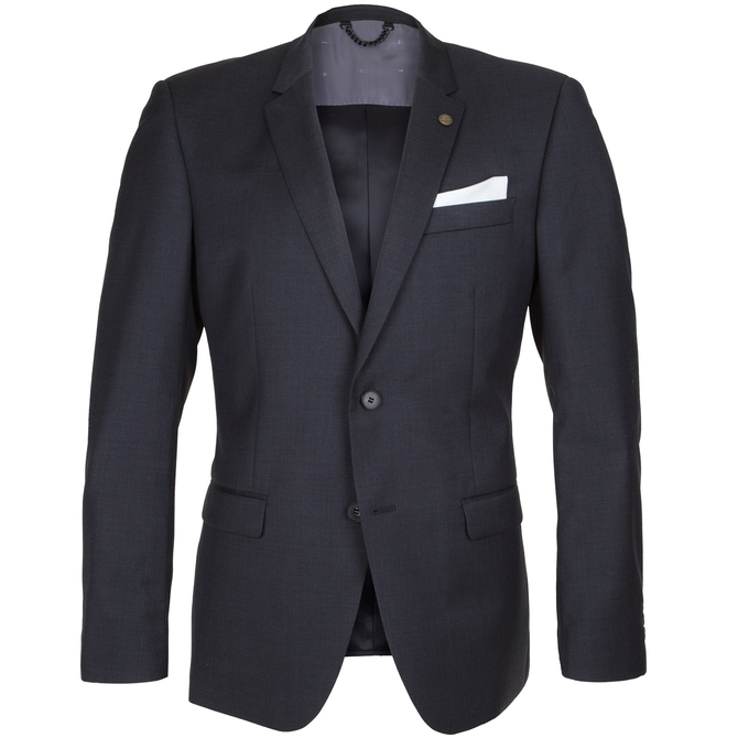 Anchor Charcoal Wool Suit Jacket
