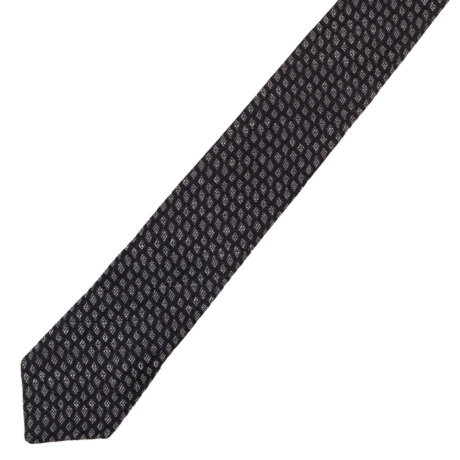 Dark Navy Geometric Pattern Tie