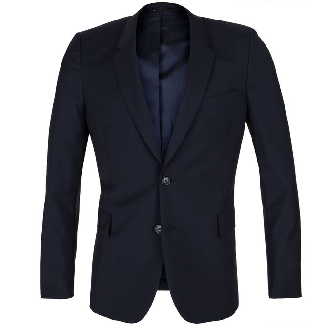 Slim Fit Navy Wool/Mohair Travel Suit