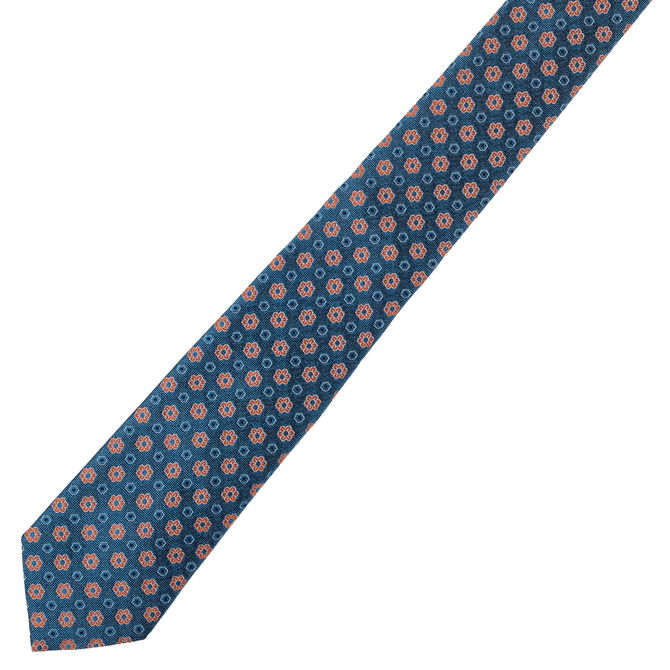 Slim Geometric Pattern Silk Tie