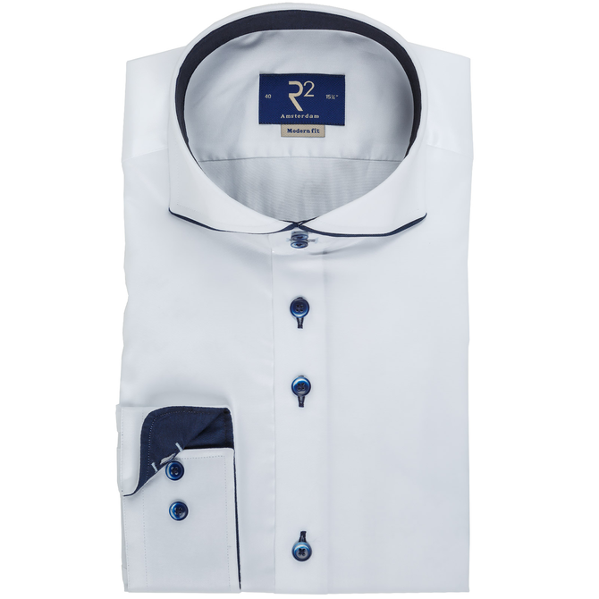 Luxury Cotton Collar Trim Dress Shirt