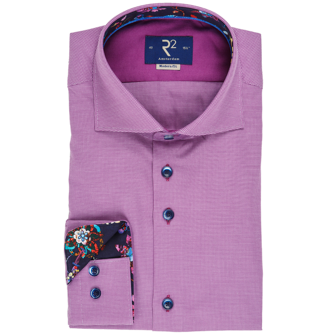 Luxury Cotton Micro Check Dress Shirt