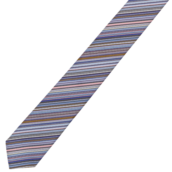 Slim Multi Stripe Silk Tie
