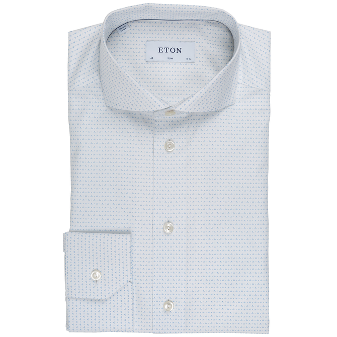 Luxury Cotton Geometric Print Dress Shirt