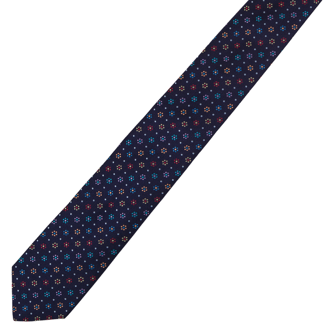 Slim Multi-coloured Dots Silk Tie