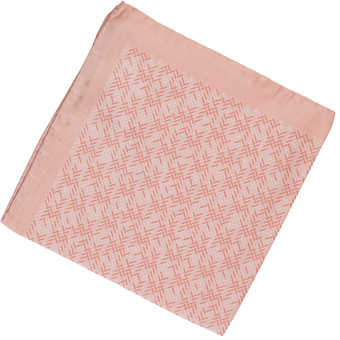 Tonal Patterned Silk Pocket Square