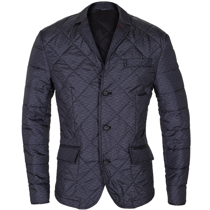 Printed Quilted Casual Blazer
