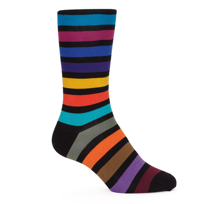 Bright Block Stripe Cotton Socks