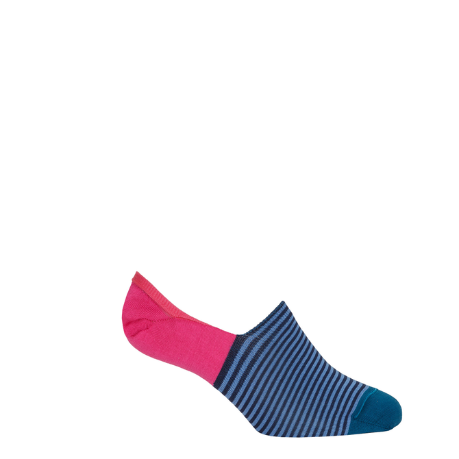Fine Stripe Invisible Loafer Socks