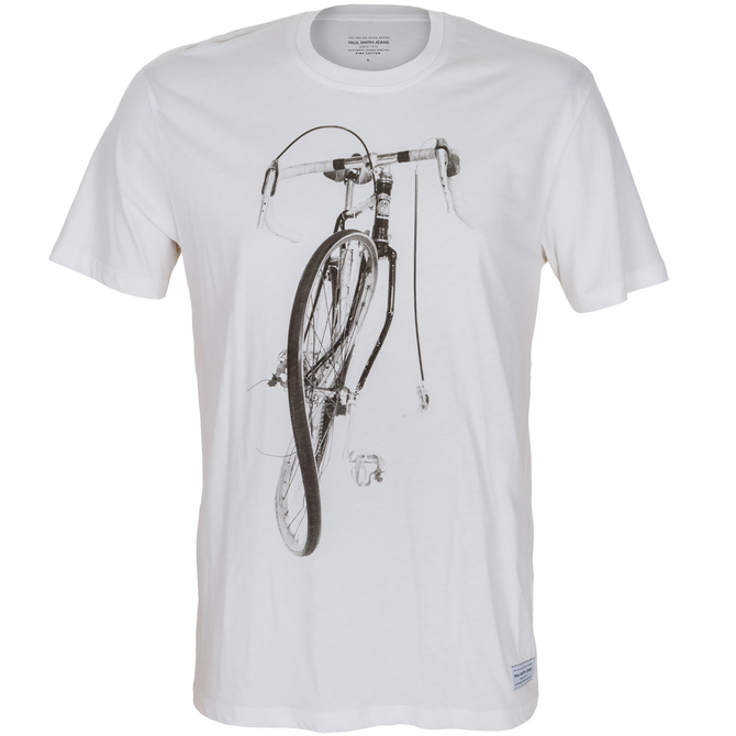 Pima Cotton Bent Bike Print T-Shirt