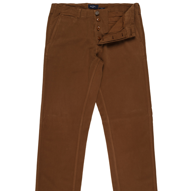 Taper Fit Cotton/Wool Blend Casual Trouser