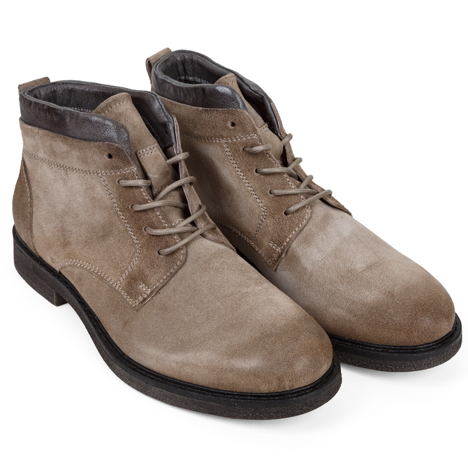 Nubuck Lace Up Ankle Boot