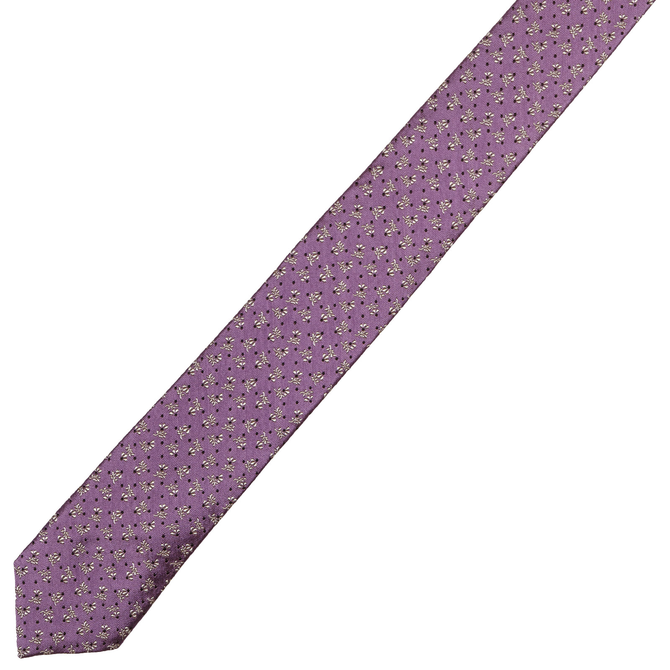 Slim Floral Pattern Silk Tie