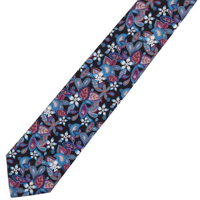 Flowers Print Luxury Cotton Tie