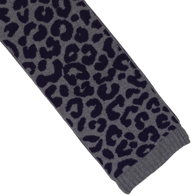 Luxury Cashmere Possum Leopard Print Scarf