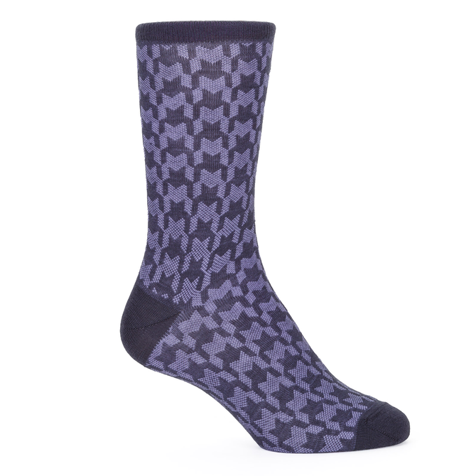 Herringbone Pattern Wool Blend Socks