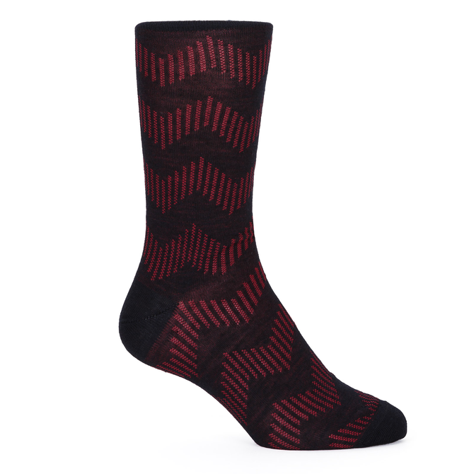 Zig Zag Pattern Wool Blend Socks