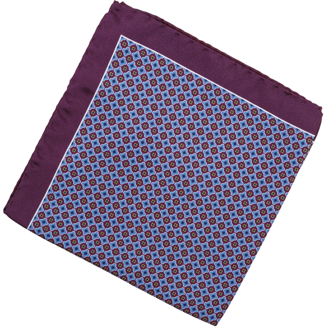 Geometric Neat Silk Pocket Square
