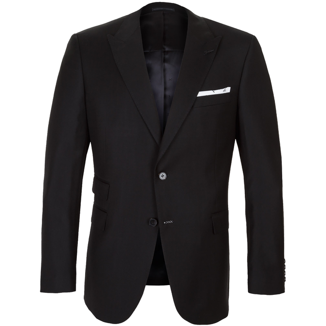 Commadore Super Black Wool Suit