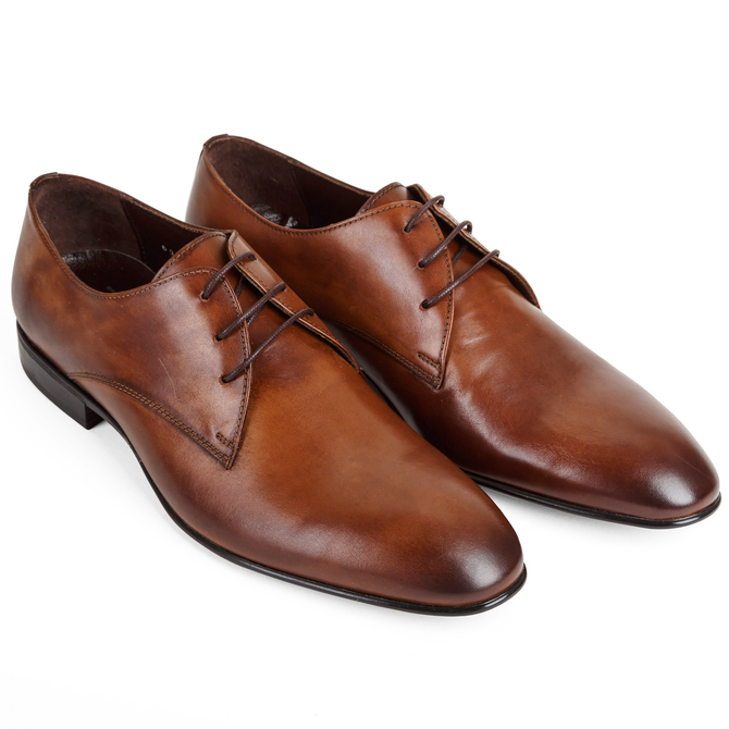 Rubber Soled Leather Derby Dress Shoe