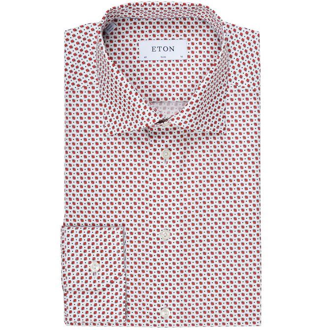 Luxury Cotton Ladybug Print Dress Shirt