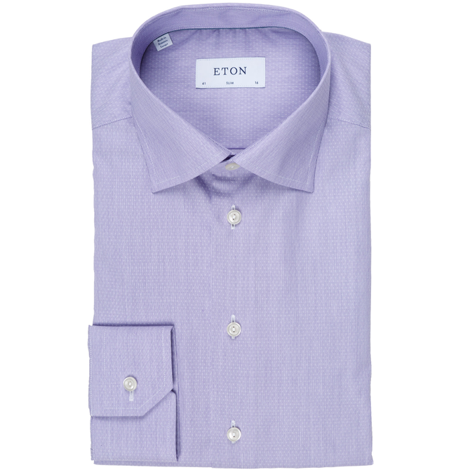 Luxury Cotton Micro Dot Jacquard Dress Shirt