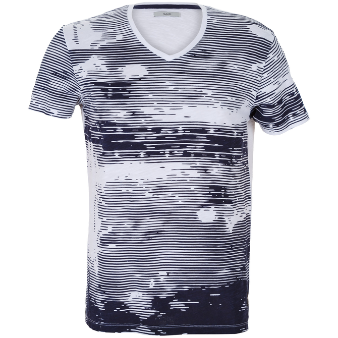 Cloud Stripe Print T-Shirt