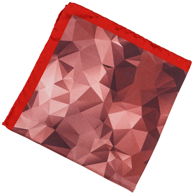 Chrystalline Print Silk Pocket Square