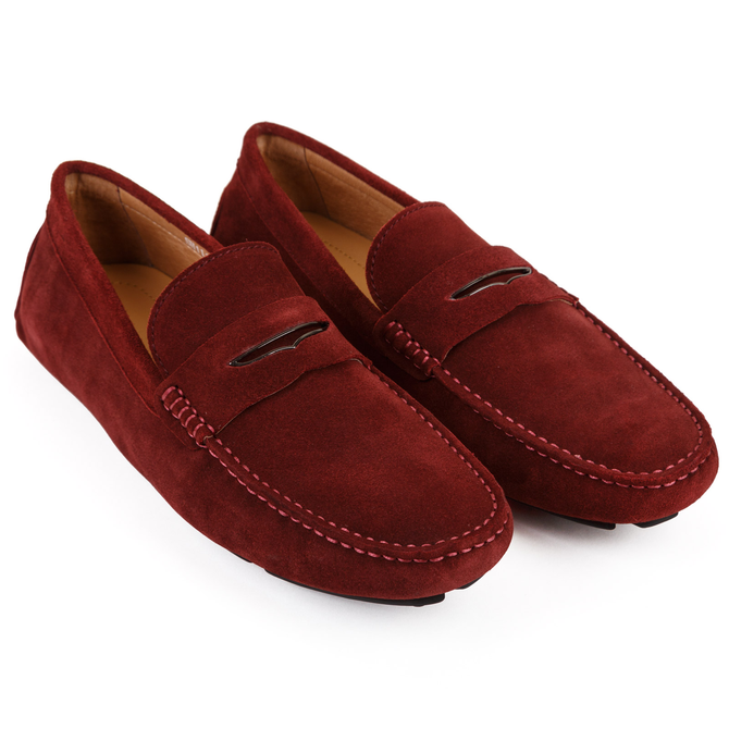 Ezra Suede Leather Penny Loafer Moccasin