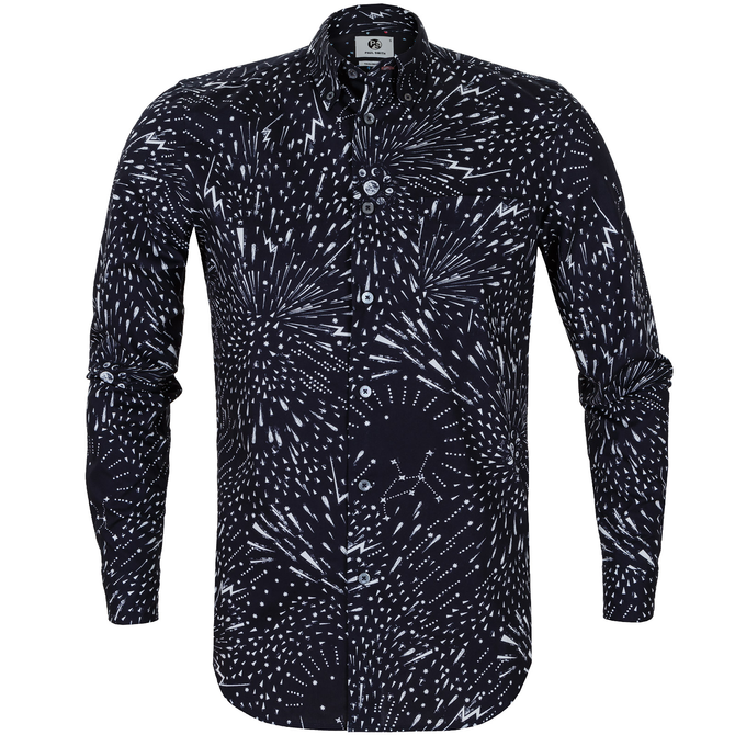 Tailored Fit Celestial Print Casual Shirt