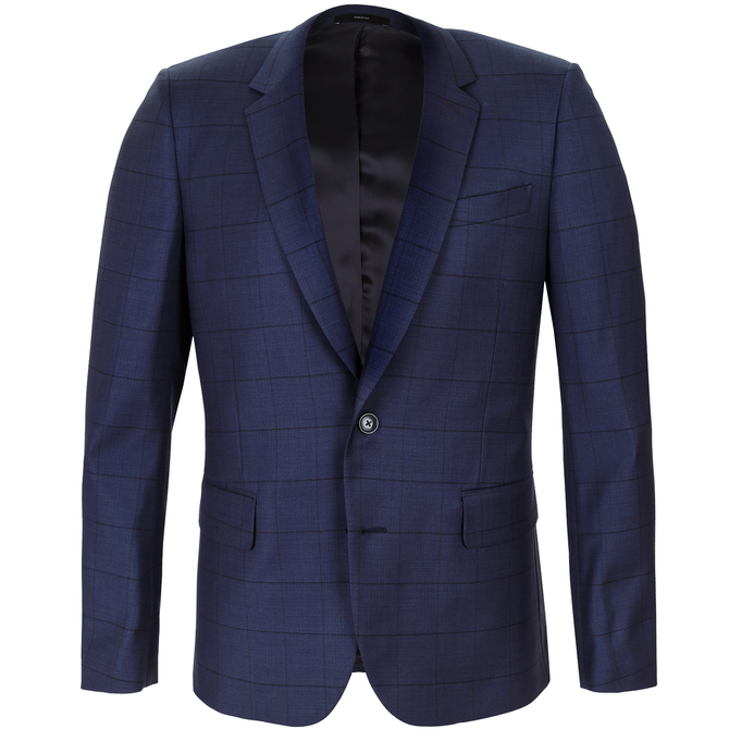 Soho Tailored Fit Windowpane Check Suit