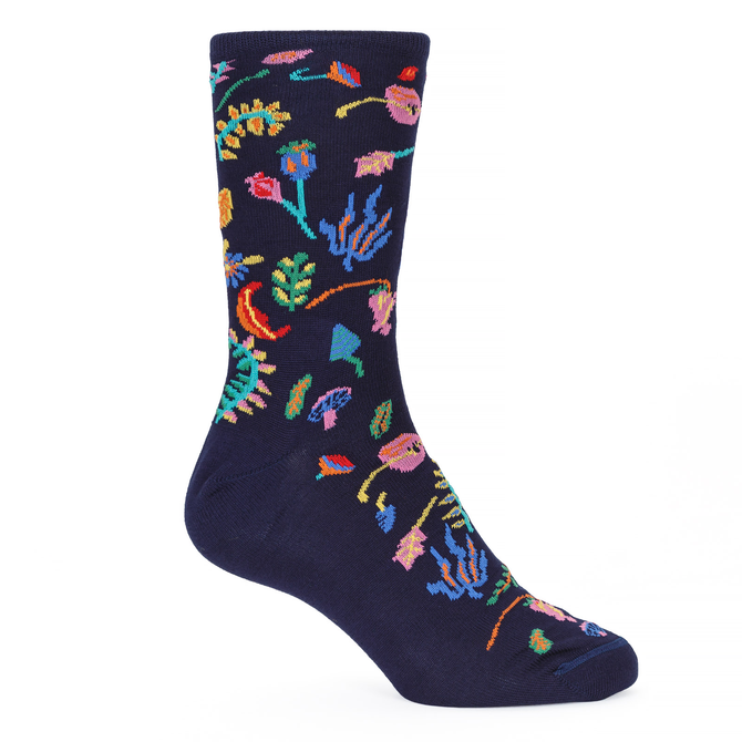 Earth Floral Pattern Cotton Socks