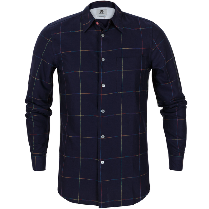 Tailored Fit Window Pane Check Casual Shirt