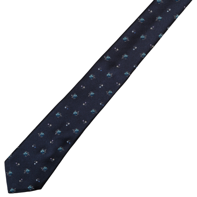 Slim Micro Floral Silk Tie