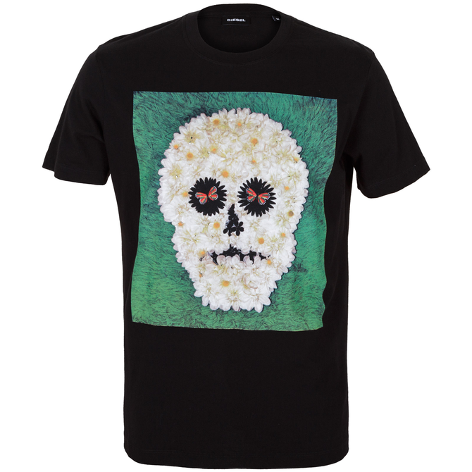 T-Joe-QM Flower Skull T-Shirt