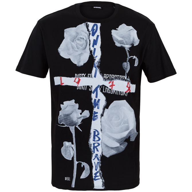 T-Joe-Qt Roses Print Crew Neck T-shirt