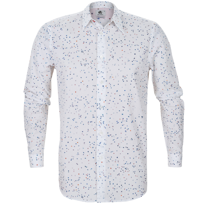 Tailored Fit Puzzle Pieces Print Casual Shirt