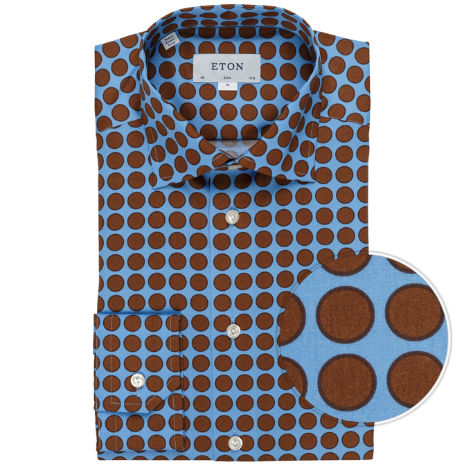 Luxury Cotton Bold Polka Dot Dress Shirt