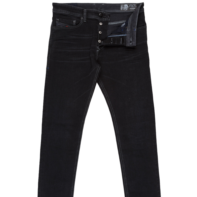 Tepphar Slim Fit Stretch Black Denim Jeans