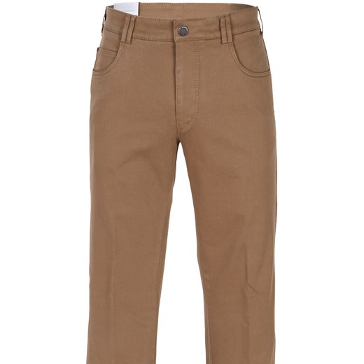 Diego Super Stretch Cotton 5 Pocket Trousers-back in stock-Fifth Avenue Menswear