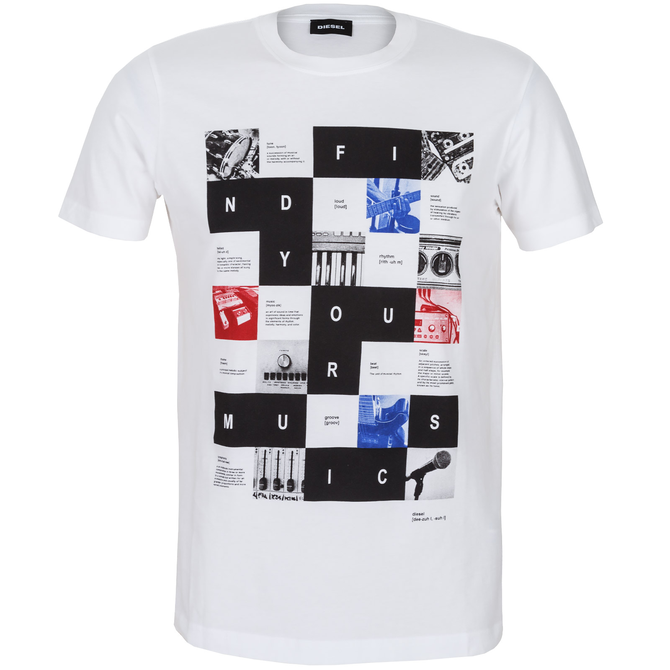 T-Joe-Rx Music Print T Shirt